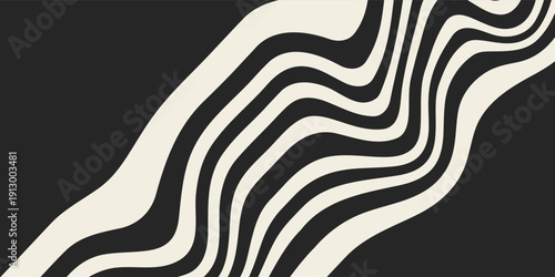 Psychedelic distortion black background design