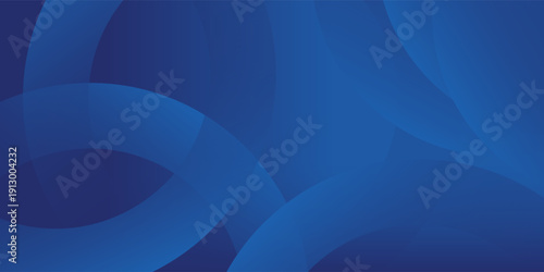 Abstract Blue Dynamic Curve Gradient Background. Modern Minimalist Vector Backdrop with Overlapping Circular Arcs for Business Presentation, Tech Branding, and Professional Web Header Design. 