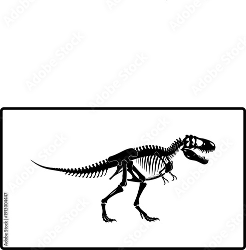 Intriguing T-Rex skeleton illustration for educational or design use