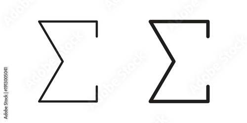 Sigma icon symbol vector illustration on white background. Flat design.