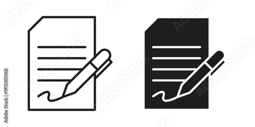 signature file icon symbol vector illustration on white background. Flat design.