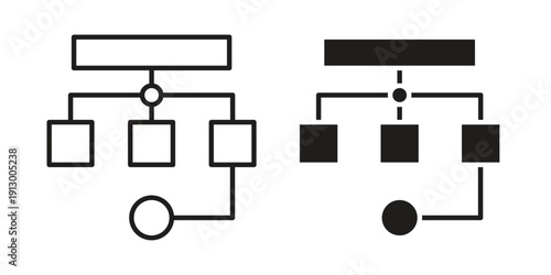 Sitemap icon symbol vector illustration on white background. Flat design.