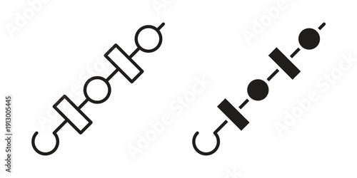 Skewer icon symbol vector illustration on white background. Flat design.