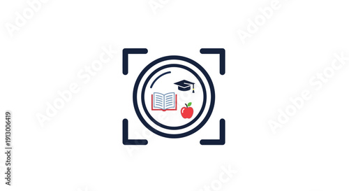 Education Icon With Graduation Cap.