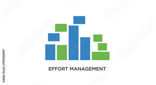 Effort Management Bar Chart Logo Design.