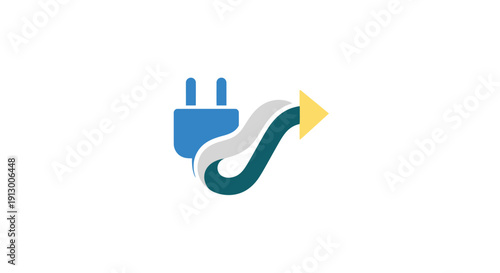 Electric plug with green cord.