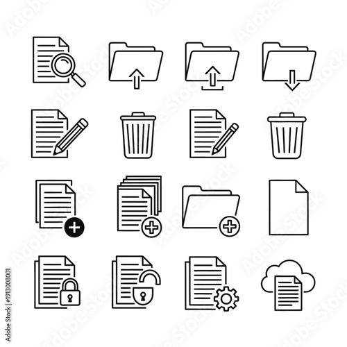 Computer file icons and symbols.