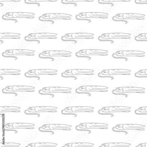 seamless pattern of barbershop equipment in doodle style