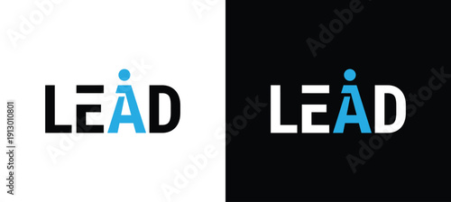 Letter LEAD vector wordmark logo typography.A sophisticated wordmark logo embodying elite leadership, representing prestige and exclusivity.