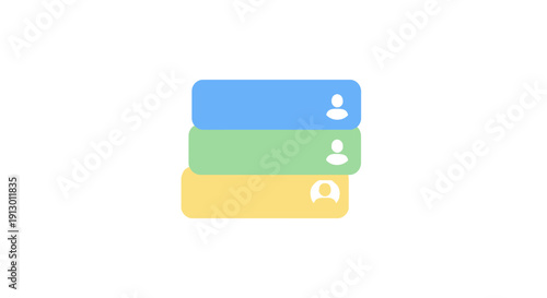 Colorful user account profile icons.