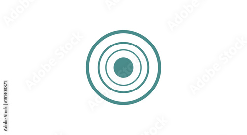 Concentric Circles Target Icon Design Element.