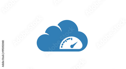 Cloud Storage Capacity Meter Icon.