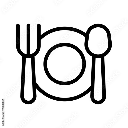 Stylish Food Bowl icon set for pet feeding, kitchen serving and nutrition design