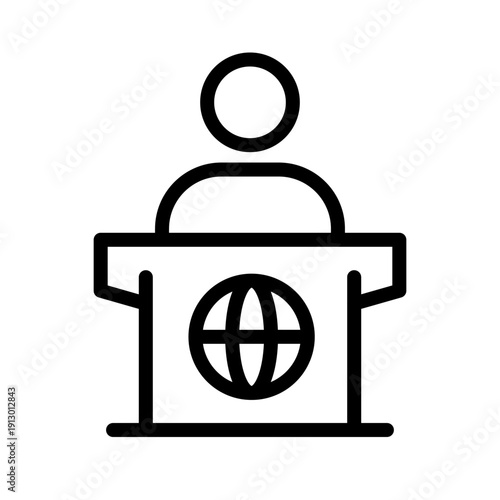 Professional Presentation Conference icon set for business meeting and seminar visuals