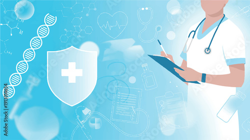 A medical and healthcare-themed digital illustration with a light blue gradient background (1)_traced