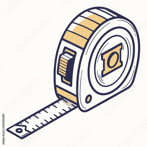 Measuring Tape Construction Tool Icon for Accuracy