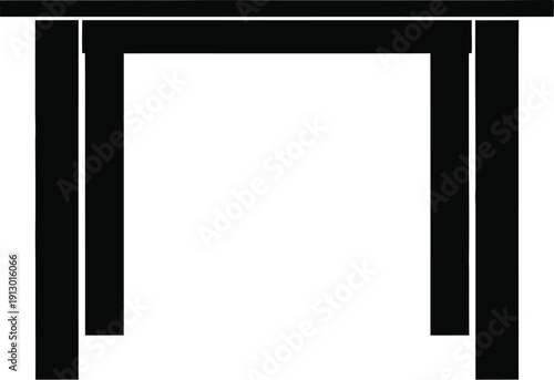 Conductor baton illustration, single black vector, minimalist design, music direction, isolated vector graphic