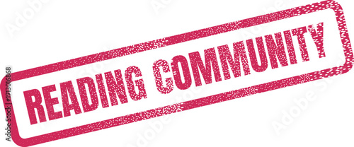 Distressed Reading Community stamp impression for fostering connections among book enthusiasts