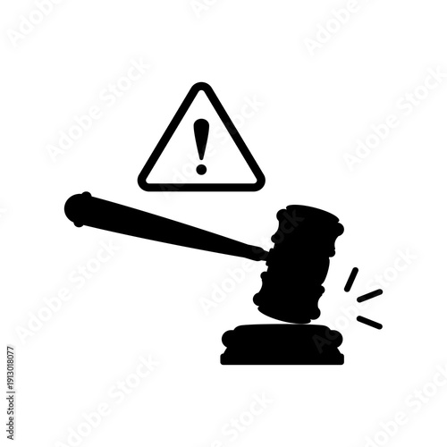 Sanction icon. Flat vector illustration design