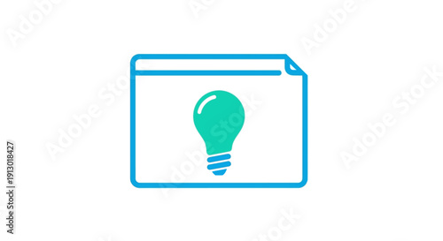 Green light bulb on a file.