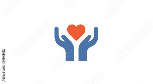 Hands holding a red heart symbol.