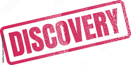 Discovery Grunge Stamp Representing Exploration Knowledge and New Findings