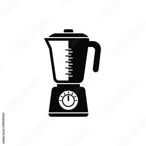 Vector illustration icon black blender icon with measuring marks