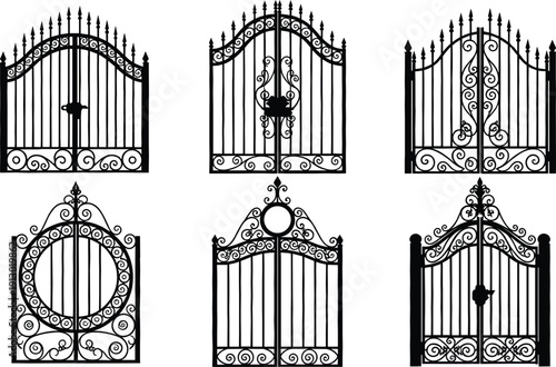 Black wrought iron gates with ornate gates black gates ironwork gate decorative gates