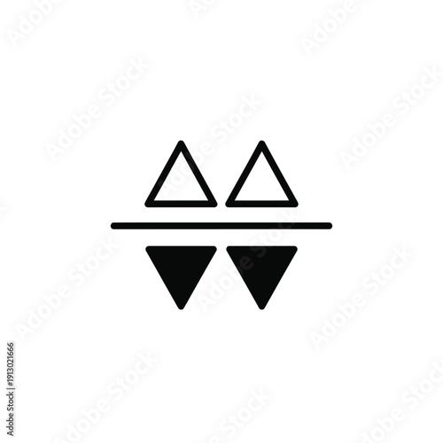 Free Download Vector illustration icon simple geometric shapes with triangles and line - GFXLoad