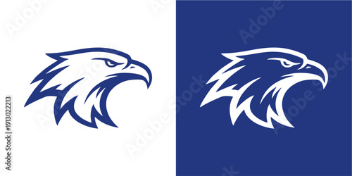 Modern stylized eagle head lo...