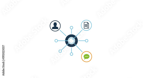 Network Connection Hub Technology Concept.