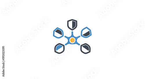 Network security protection concept icon.