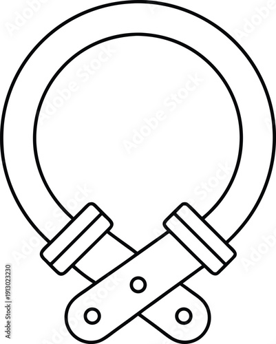 skill barter ring line art vector illustration on transparent background