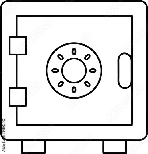 safe passage corridor line art vector illustration on transparent background
