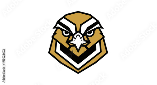 Geometric eagle head graphic