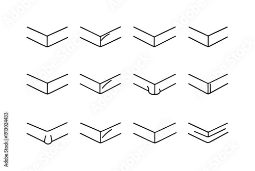 Minimal Bed Corner. Line icon set of Minimal Bed Corner: simple duvet corner, minimal fold, clean bedding, modern bed corner, flat fabric