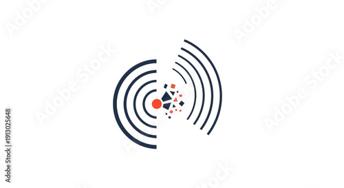 Radio waves signal technology icon.