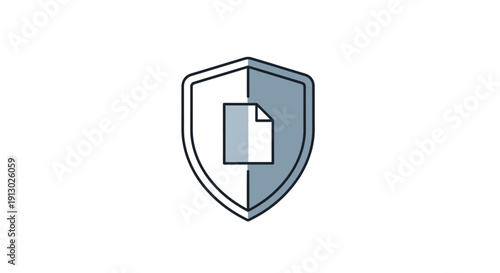 Shield with protected document icon.