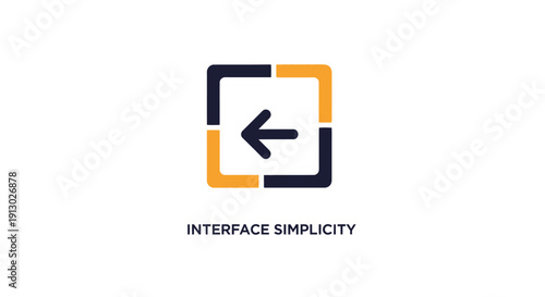 Simple interface design with arrow.