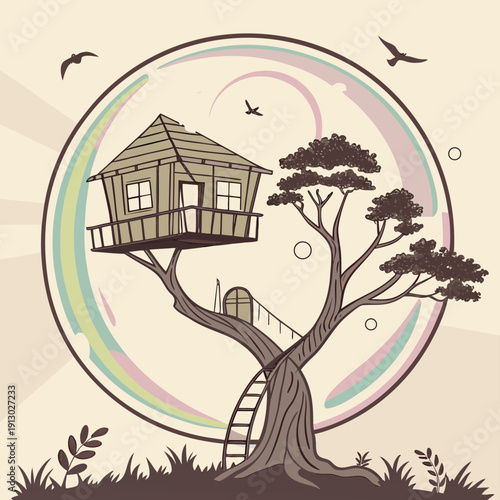 Fantasy Transparent Sky Bubble Nature Home Scene