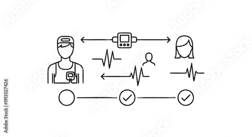 Medical Monitoring Device and Patient Data Flow.