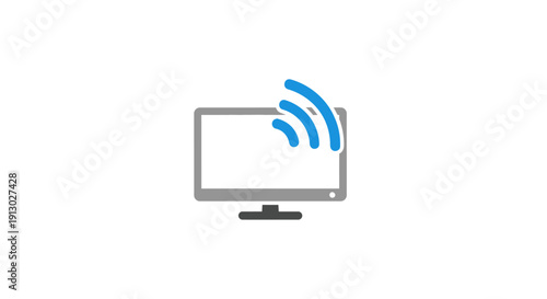 Wireless internet on a computer screen.