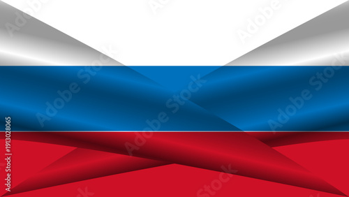 Realistic Russia flag vector with fabric texture, elegant wrinkles, and organic waves. High-quality national Russian symbol for official design.