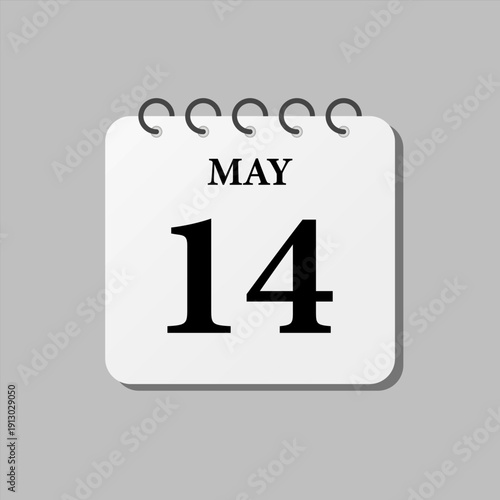 Icon page calendar day - 14 May