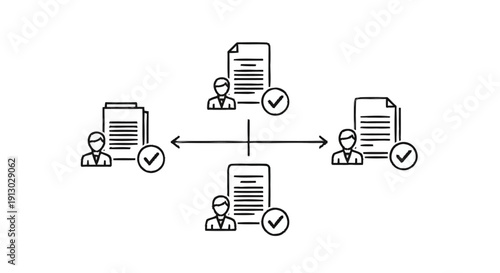 Document Approval Workflow and Collaboration Concept.