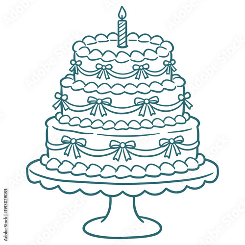 wedding birthday cake tiered