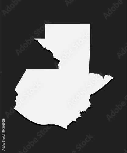 Map Guatemala, template American outline country