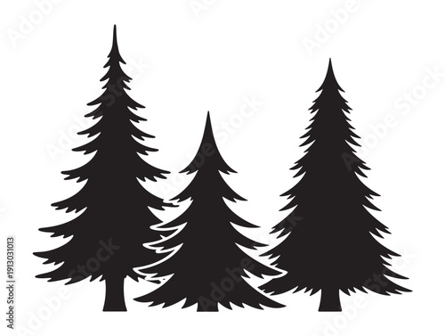 Expressive artistic forest pack silhouettes for gorgeous imaginative art