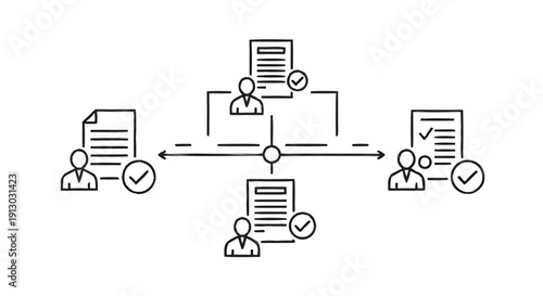 Document approval workflow with multiple users and tasks.