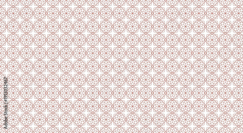 Elegant seamless pattern with intricate red floral designs on white background